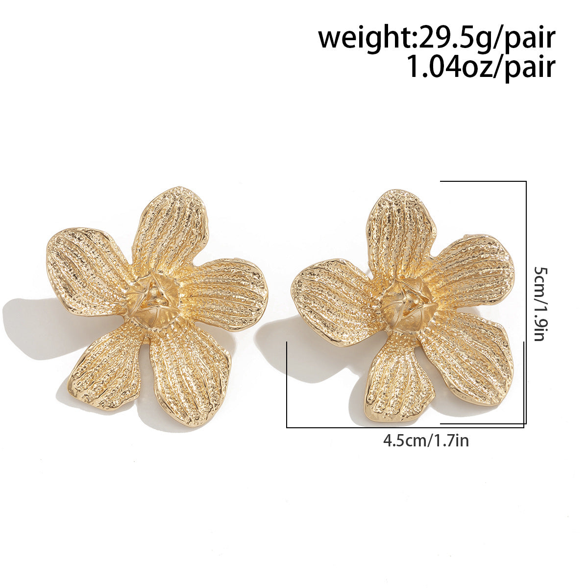 Rose Gold Stud Earrings For Ladies