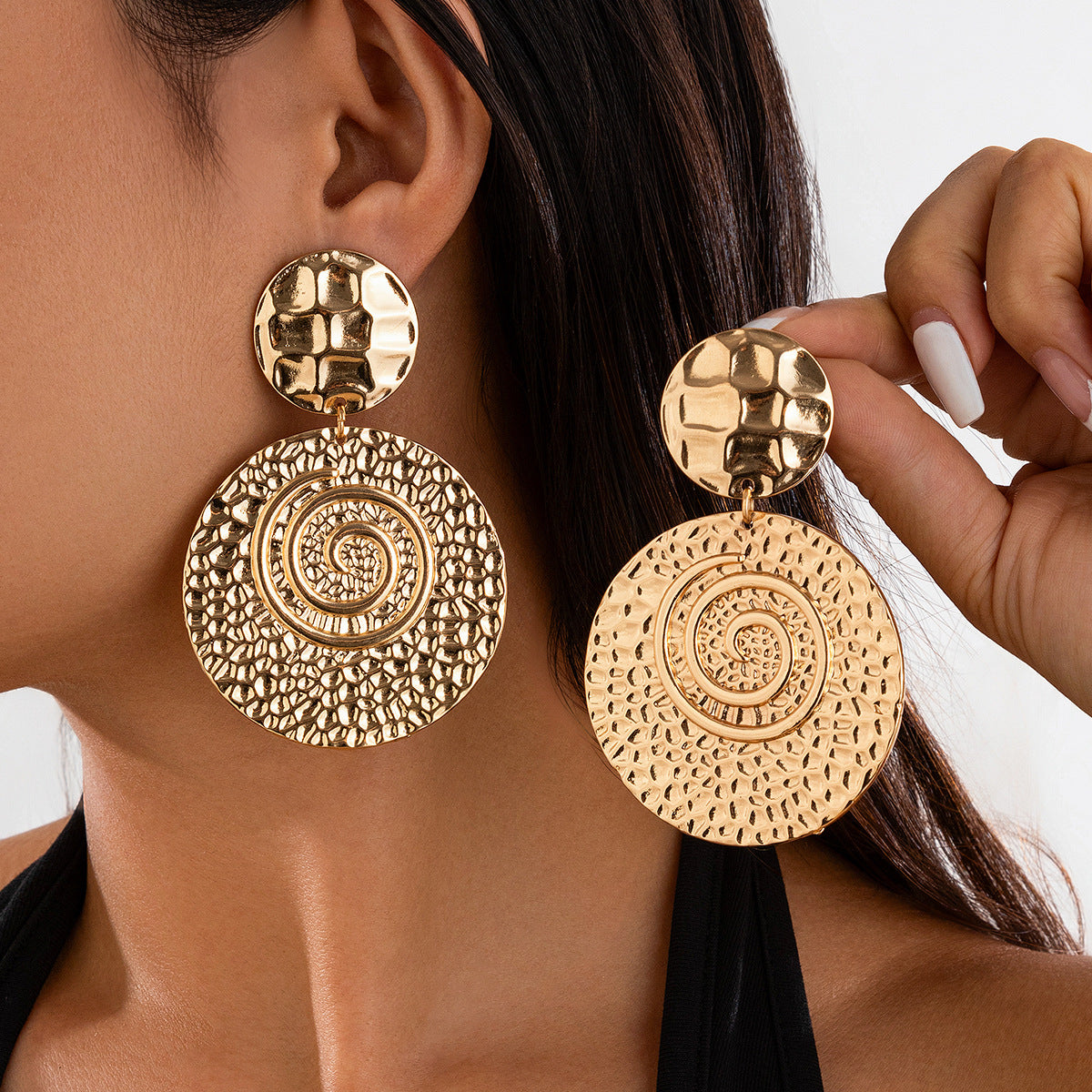 Stunning Gold Nugget Drop Earrings