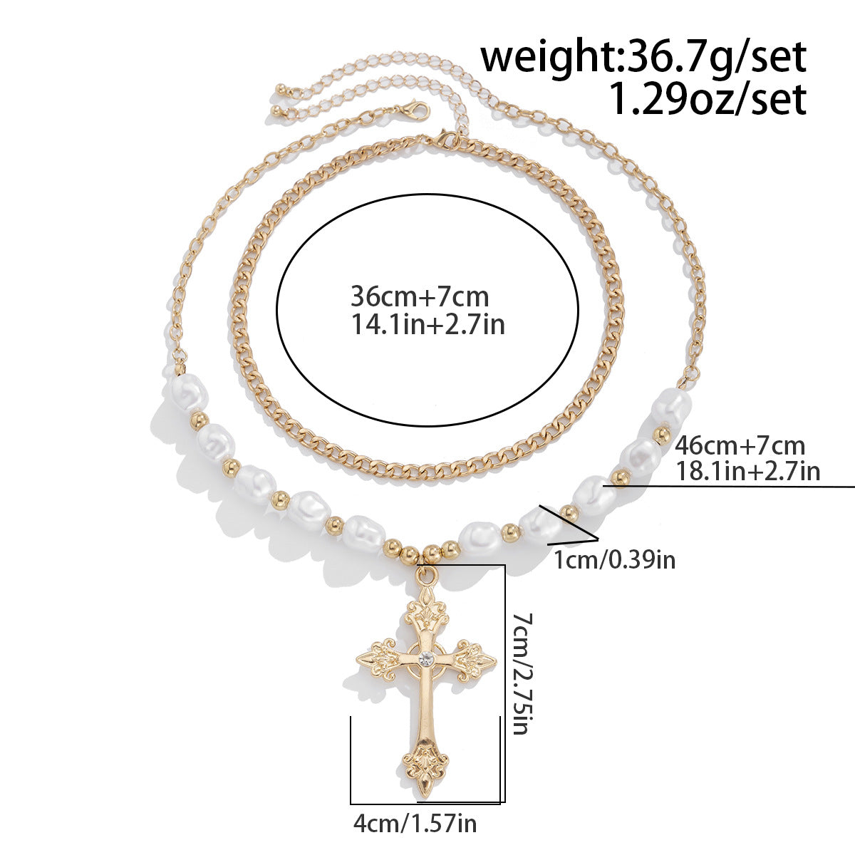 Cross pendant necklace