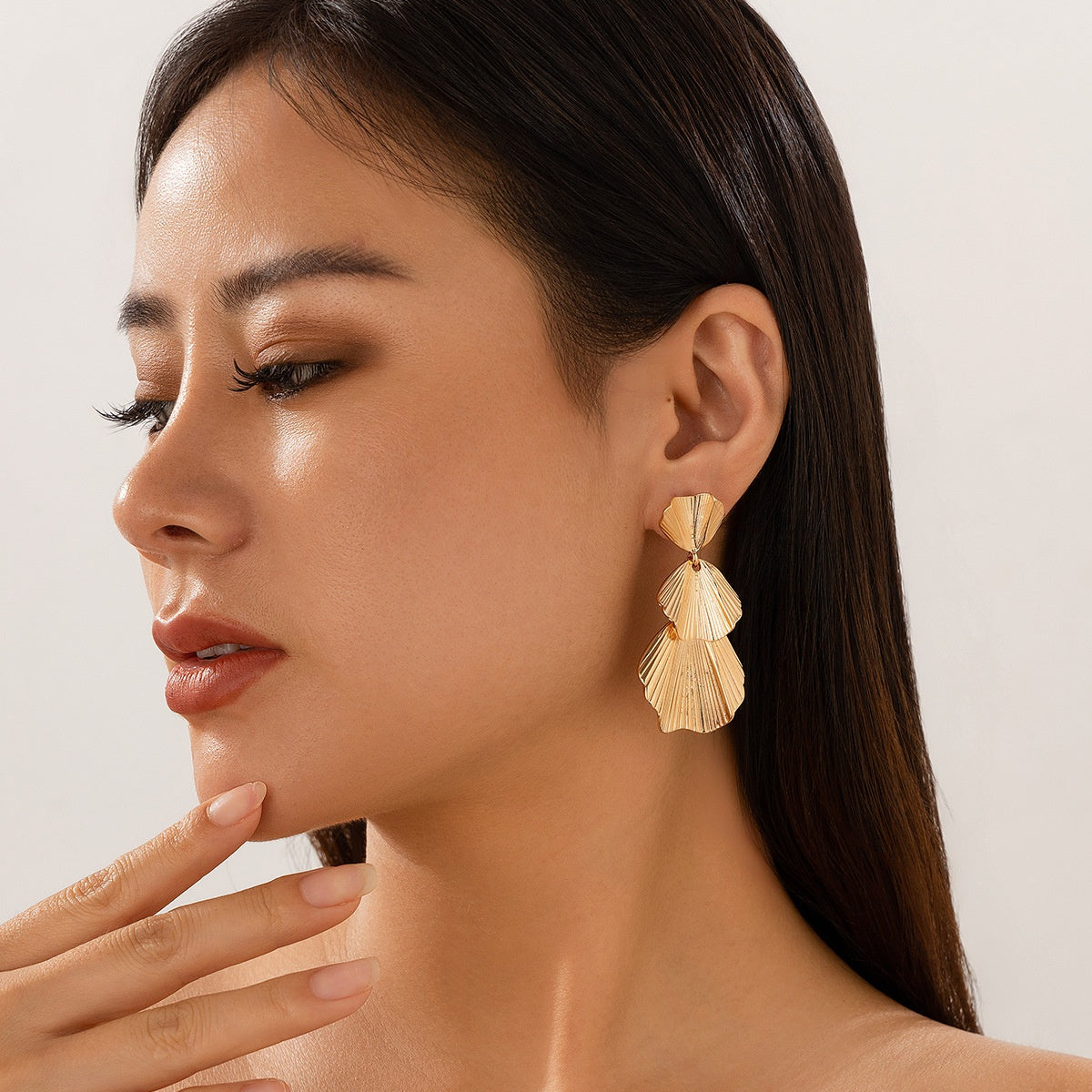 elegant gold drop earrings