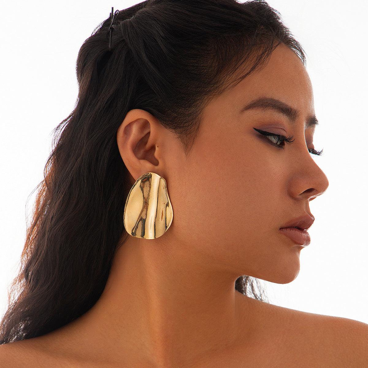 affordable gold nugget earrings