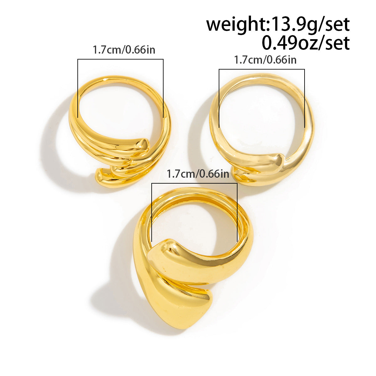 gold nugget ring set