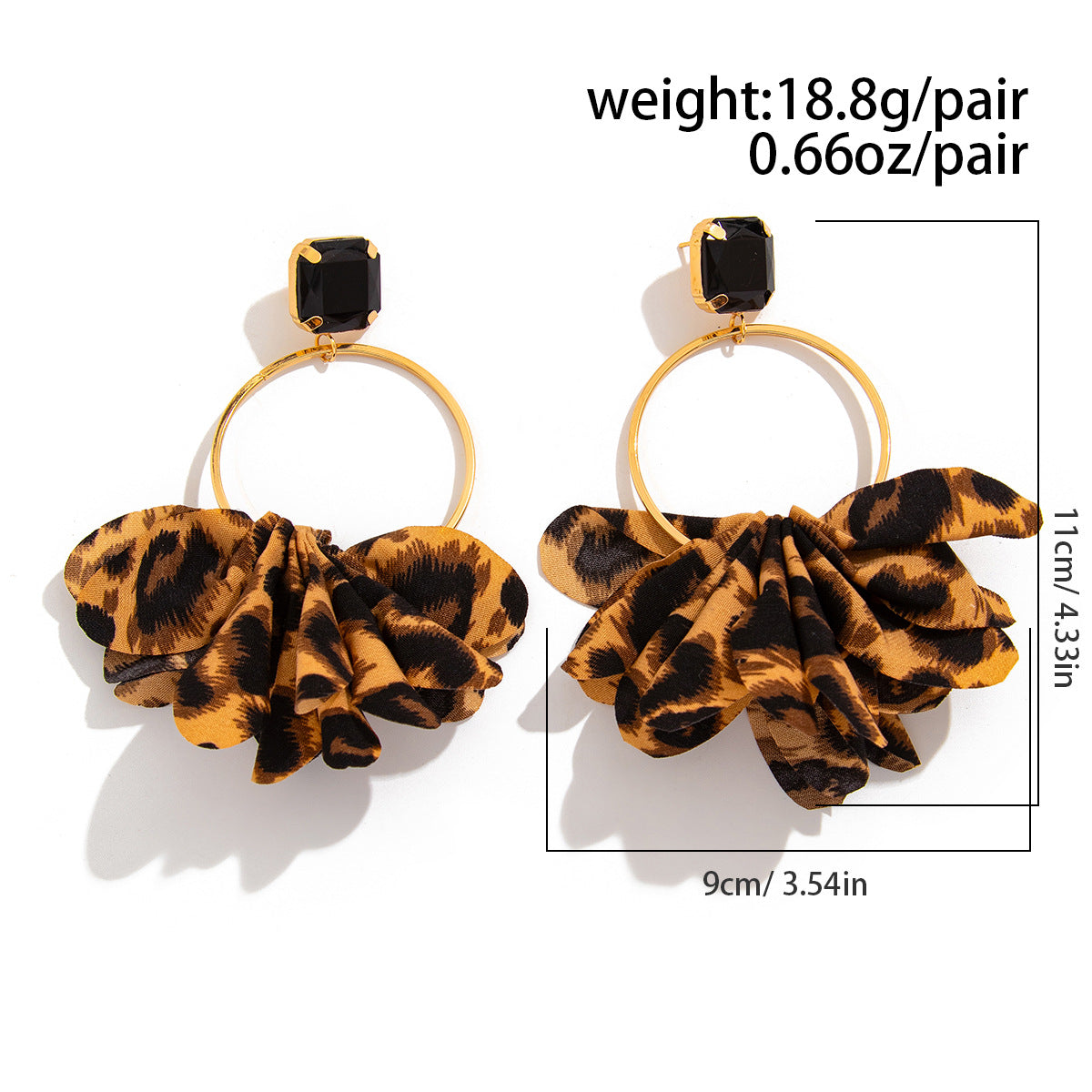 Handmade Leopard Print Fabric Hoops