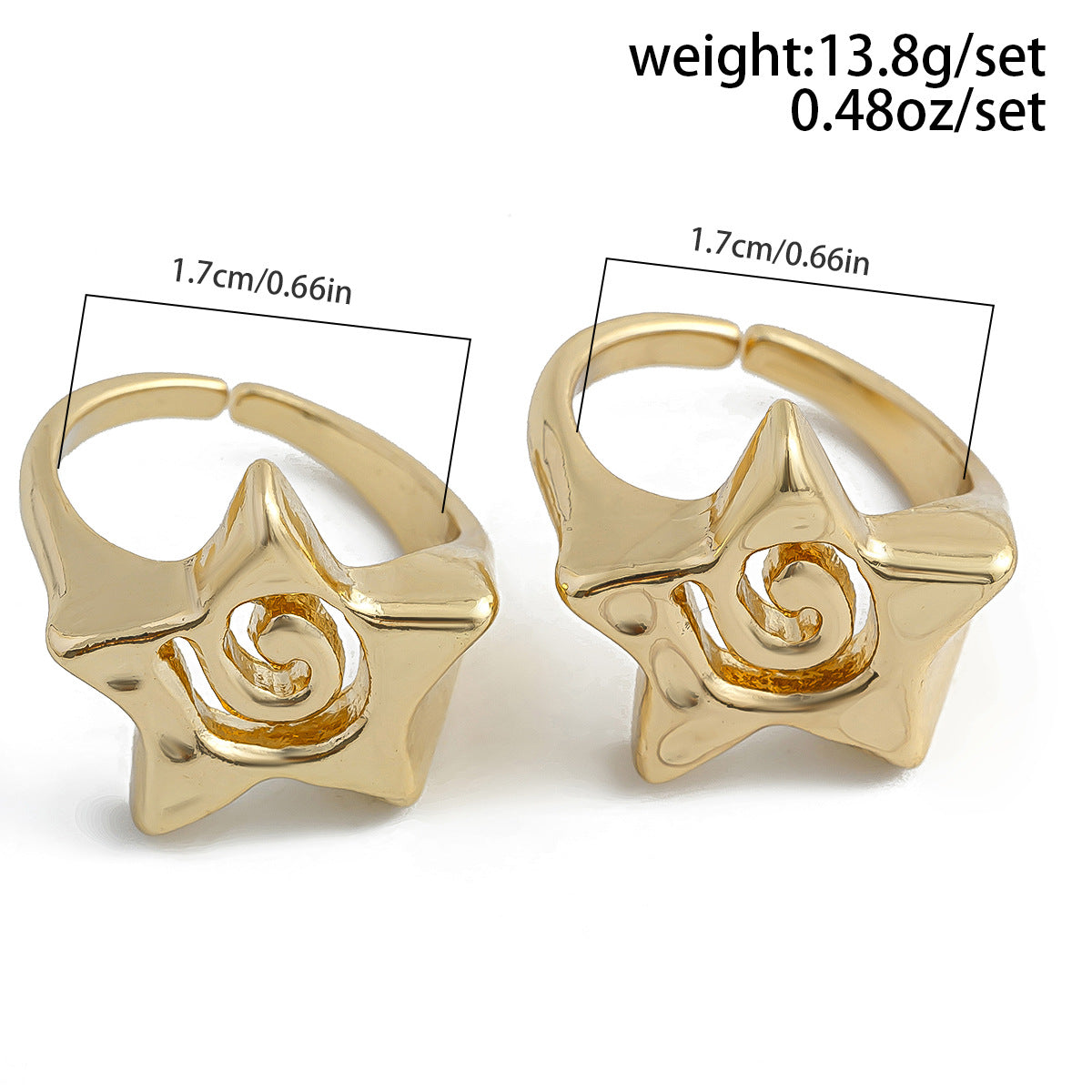 Gold Nugget Ring Set For Gift