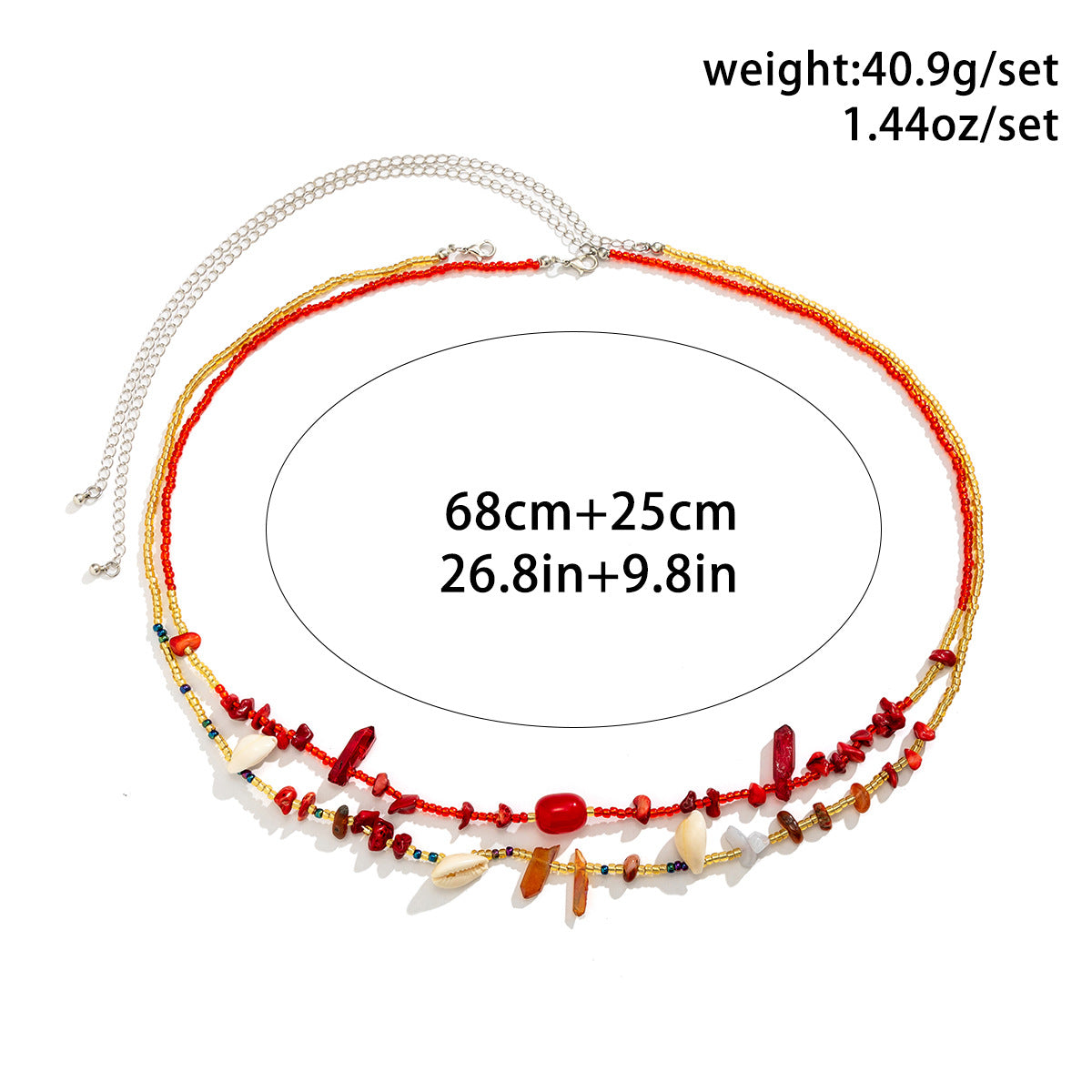 Bold Red Turquoise Waist Chain