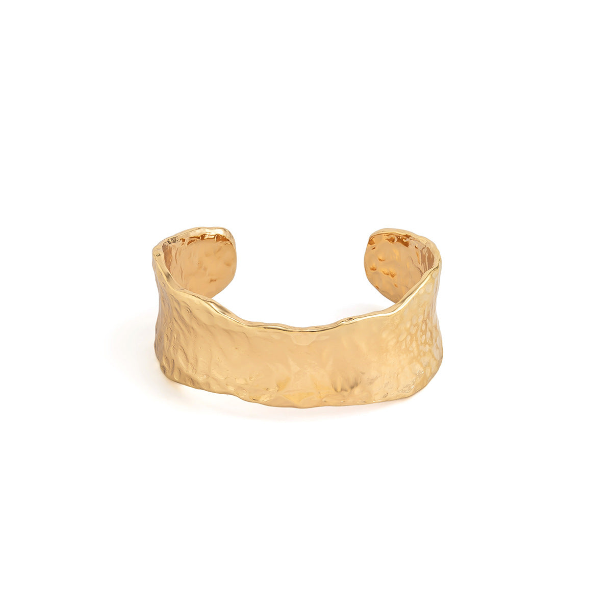 Wide Edged Gold Bracelet For Gift