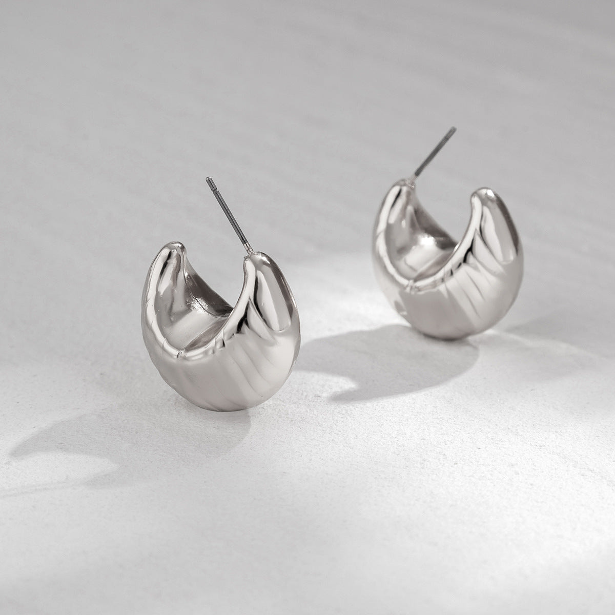 Silver stud earrings