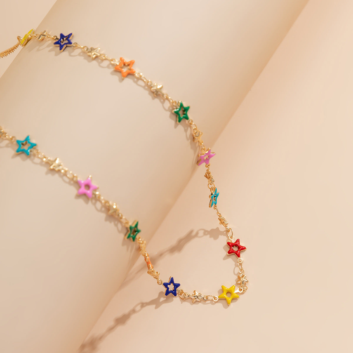 cheap Colorful star waist chain