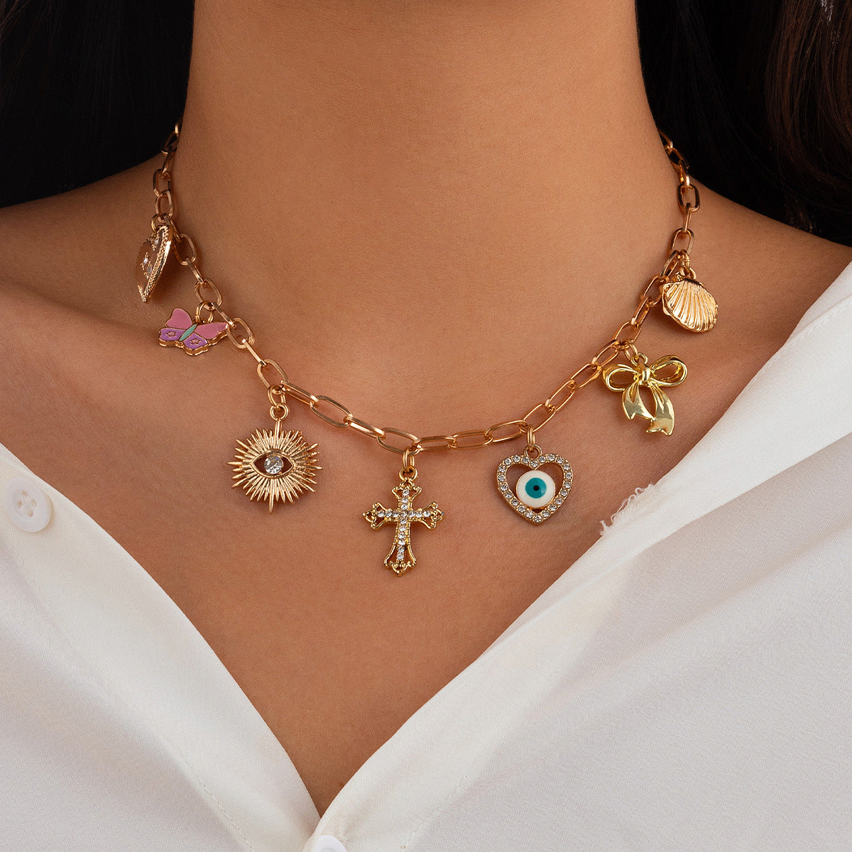 Elegant Cross Pendant Necklace