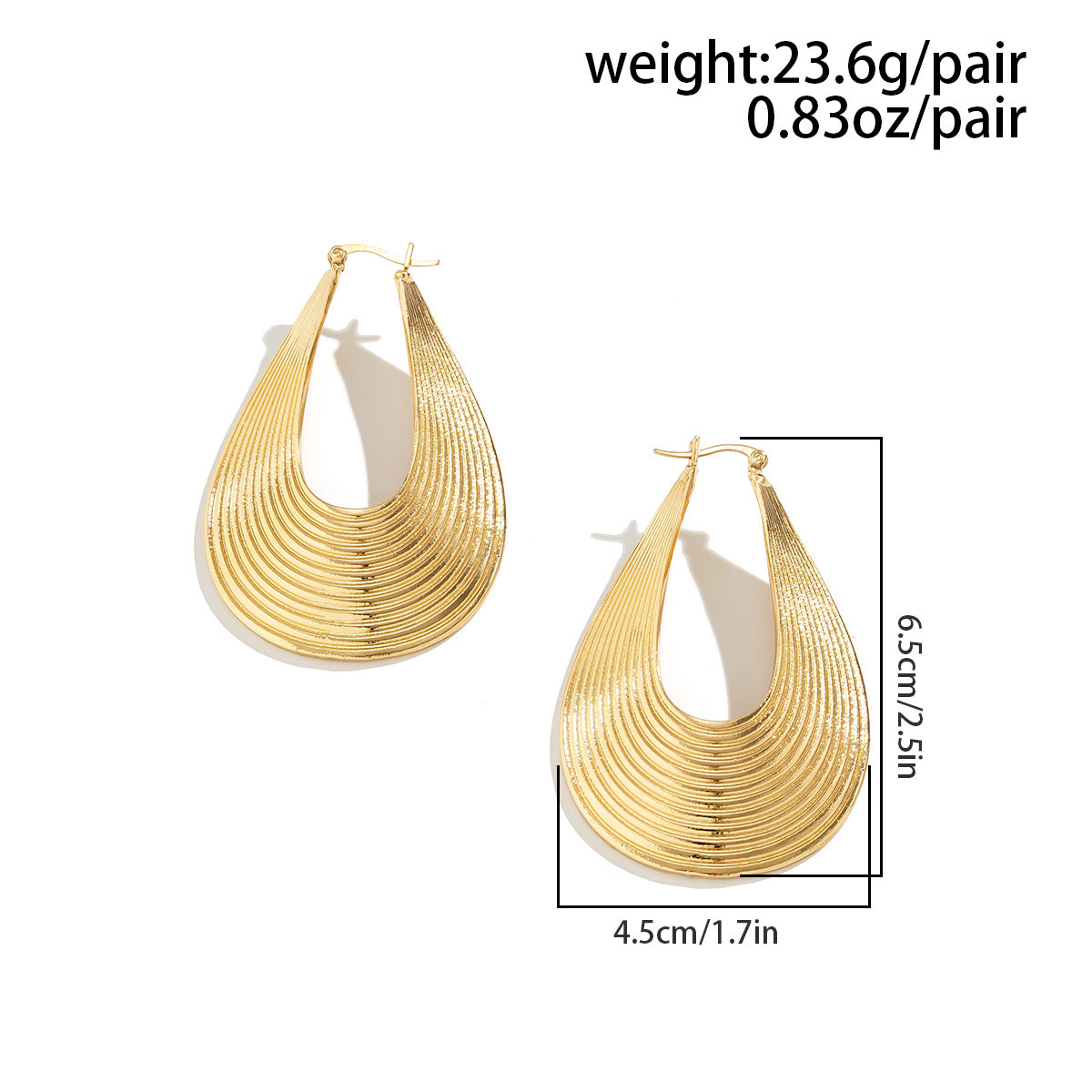 Gold Hoop Dangle Earrings