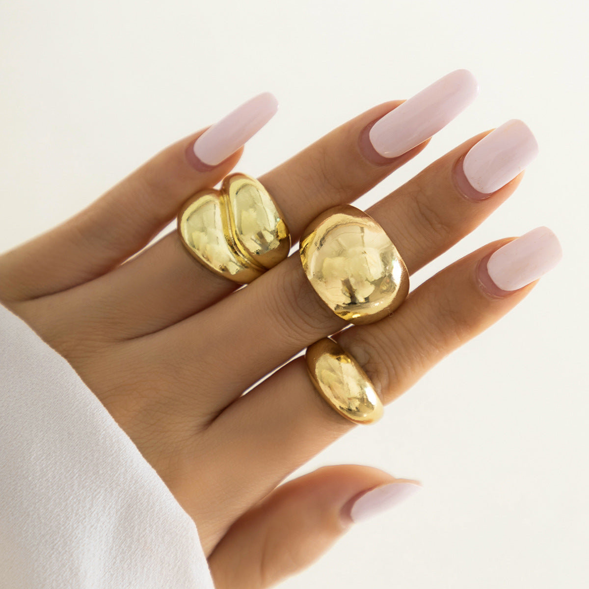 Personalized Gold Nugget Rings