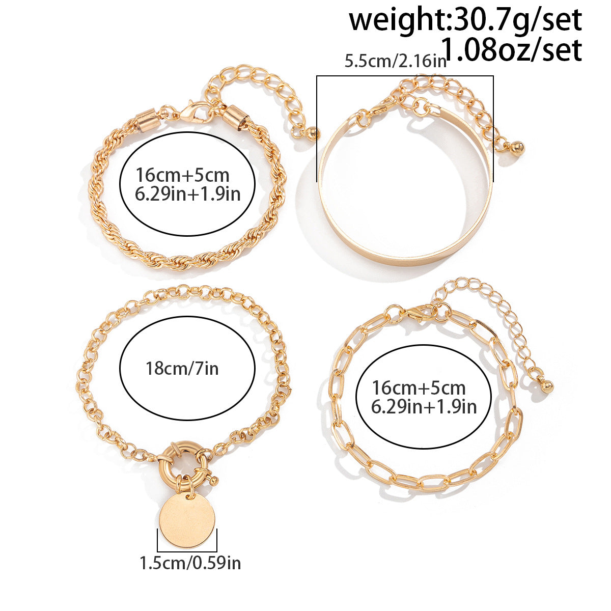 Perfect Gift: Disc Gold Bracelets