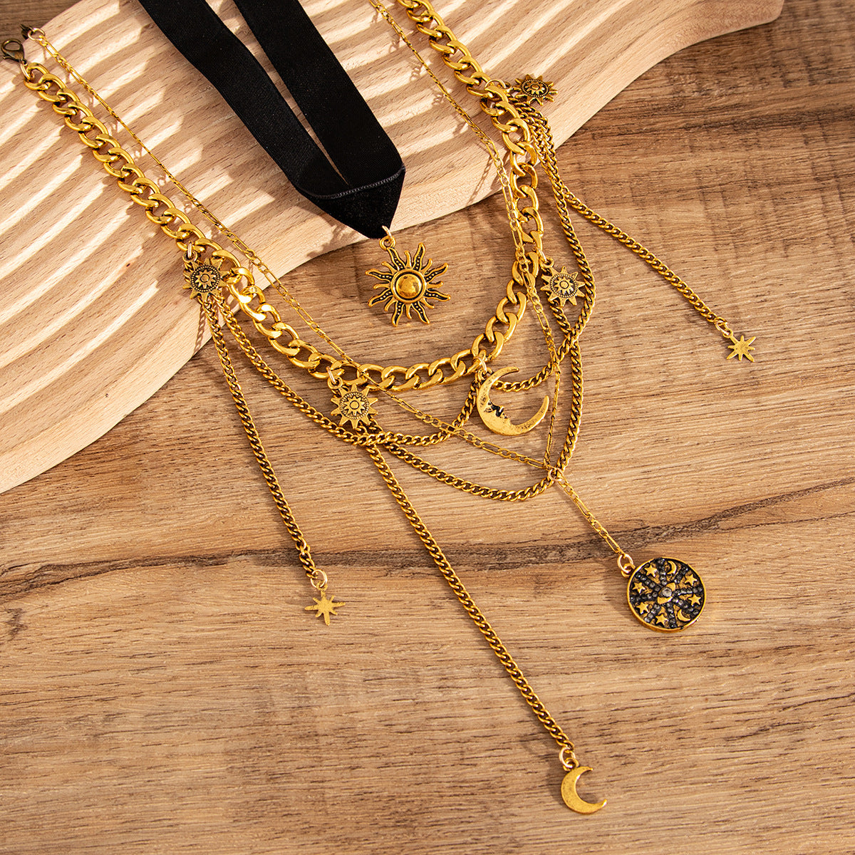 Versatile Gold Layered Necklace Set